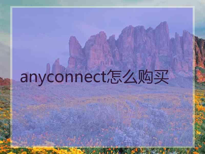 anyconnect怎么购买