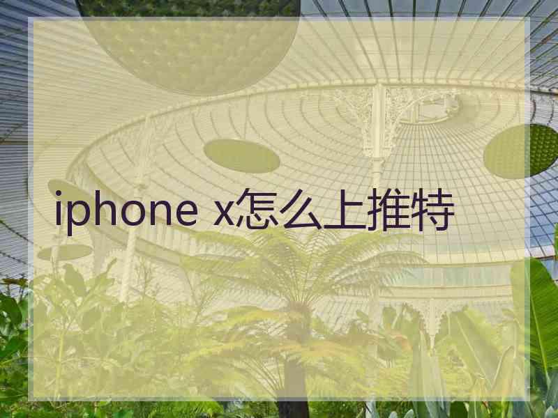 iphone x怎么上推特