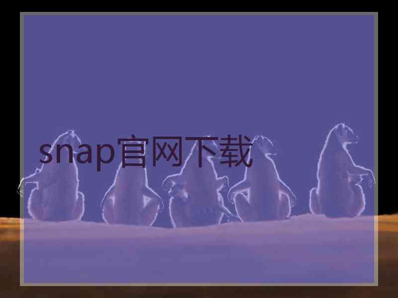 snap官网下载