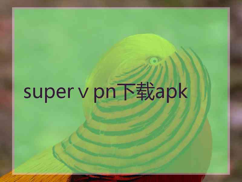 superⅴpn下载apk