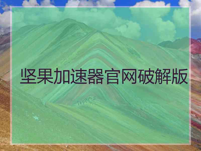 坚果加速器官网破解版