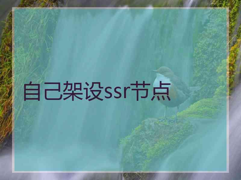 自己架设ssr节点