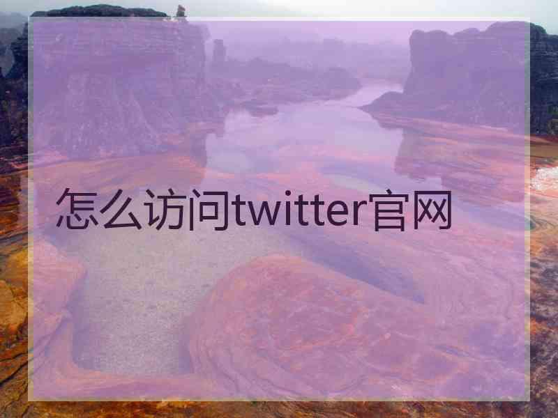 怎么访问twitter官网