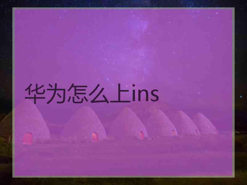 华为怎么上ins